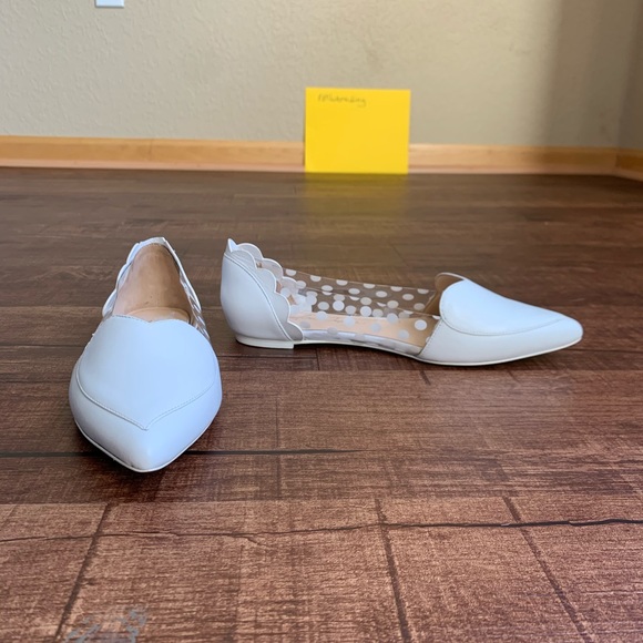 Isa Tapia white pointed toe slip on ballet flats - Picture 5 of 16